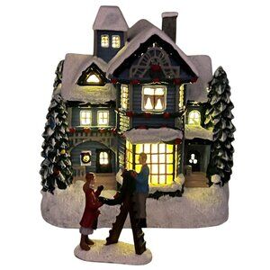 Thomas Kinkade Sounds of the Season Deck the Halls Lighted Musical Village House